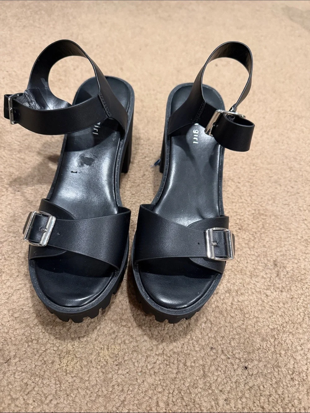 Madden Girl Chunky Buckle Platform Sandals